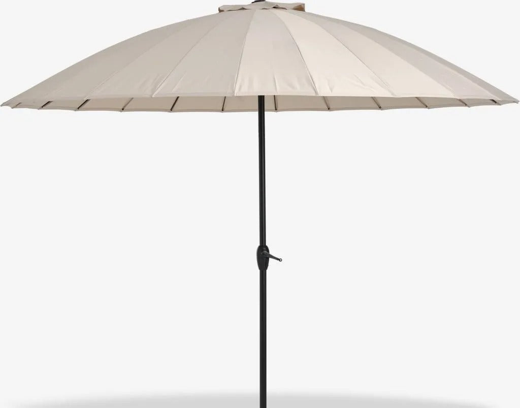 Naklápací záhradný slnečník Lammehave béžový s kľukou Ø270 cm