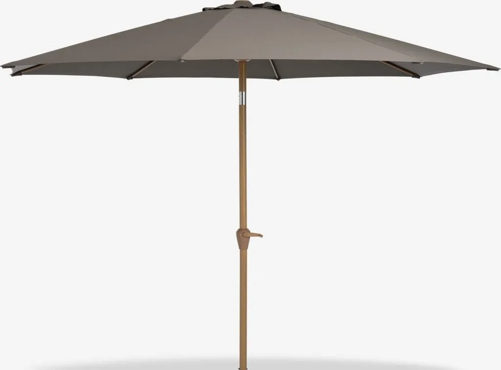 Naklápací záhradný slnečník Karryd hnedý s kľukou Ø320 cm