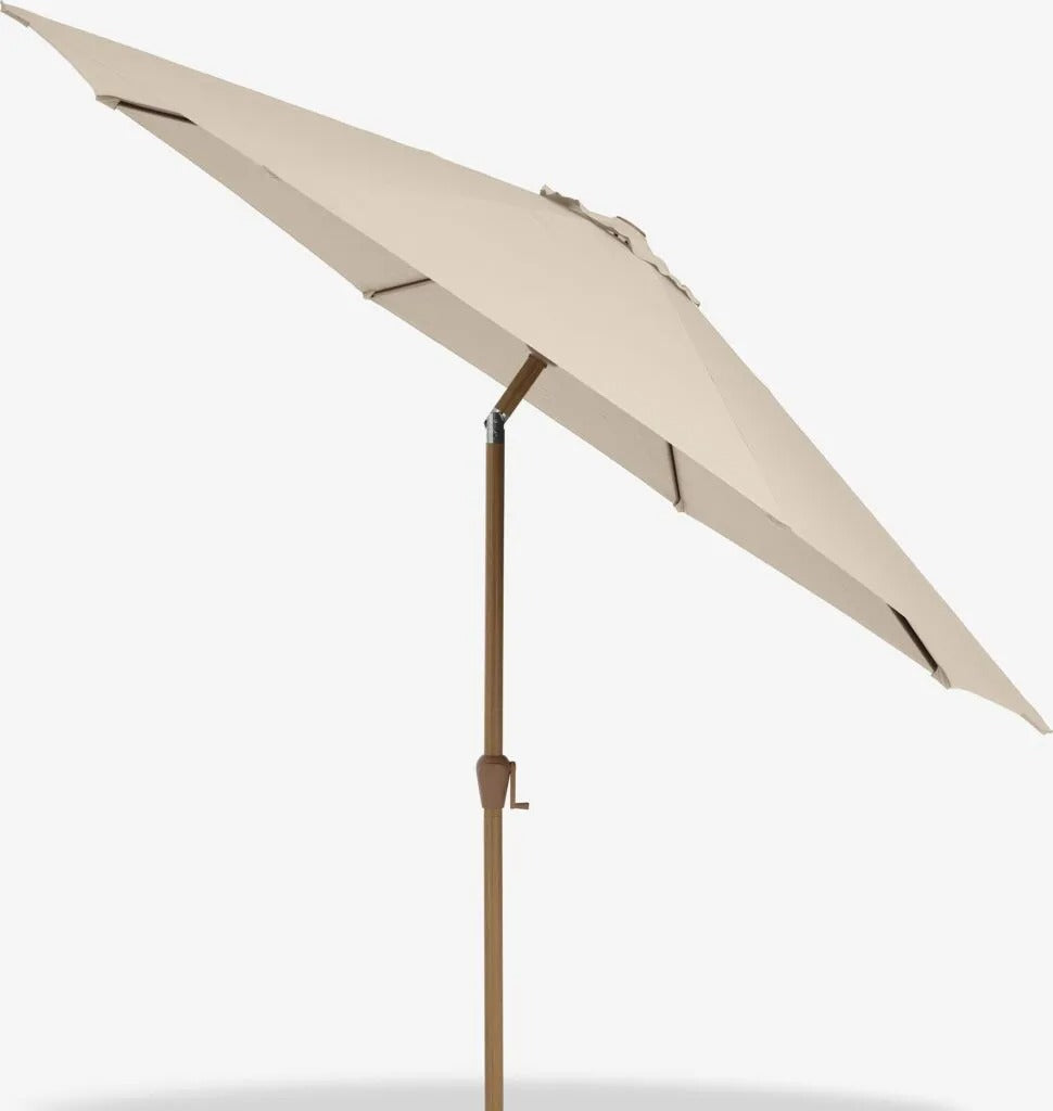 Naklápací záhradný slnečník Karryd pieskový s kľukou Ø320 cm